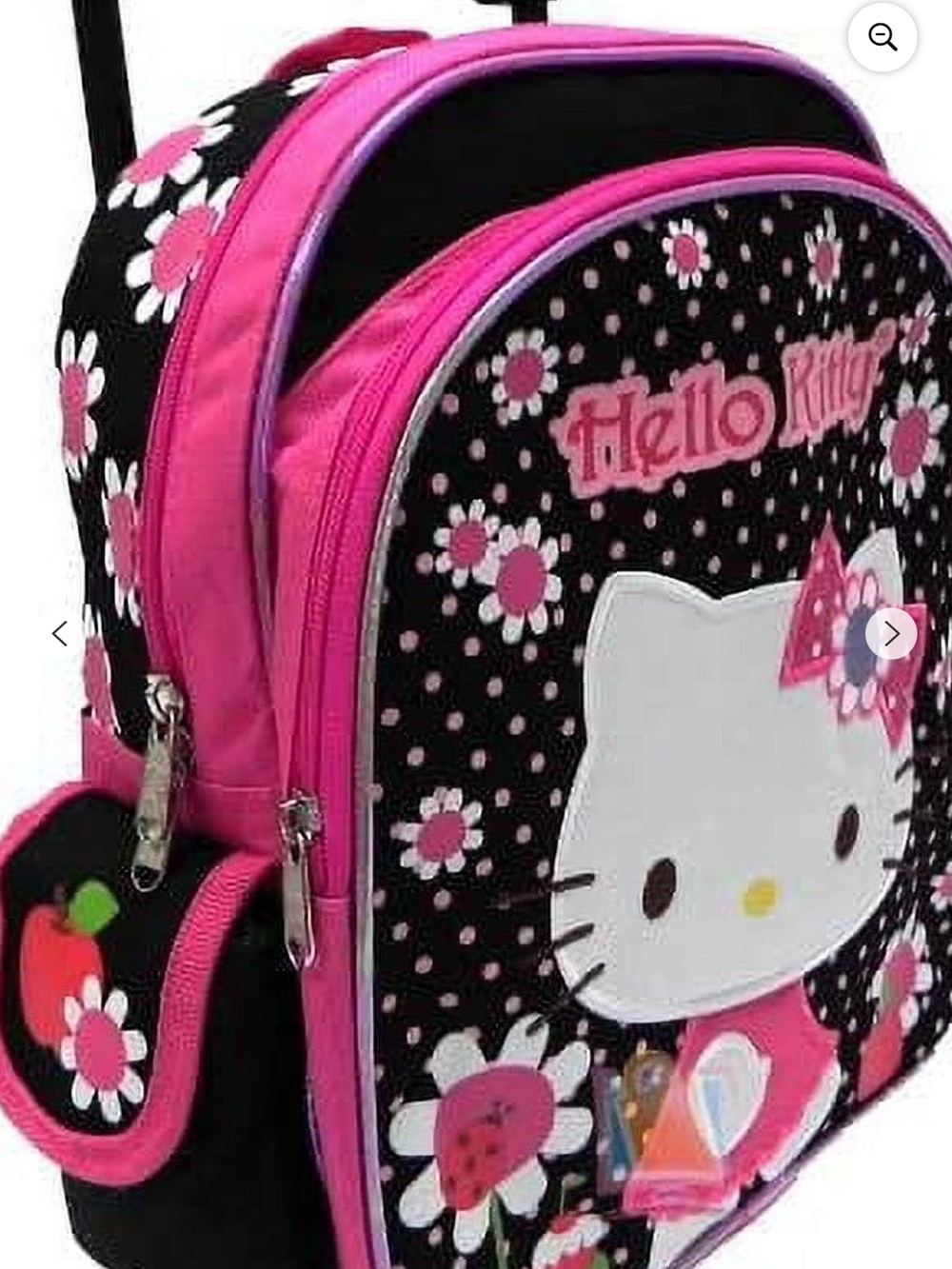 Hello Kitty Black and Pink Kids School Backpack